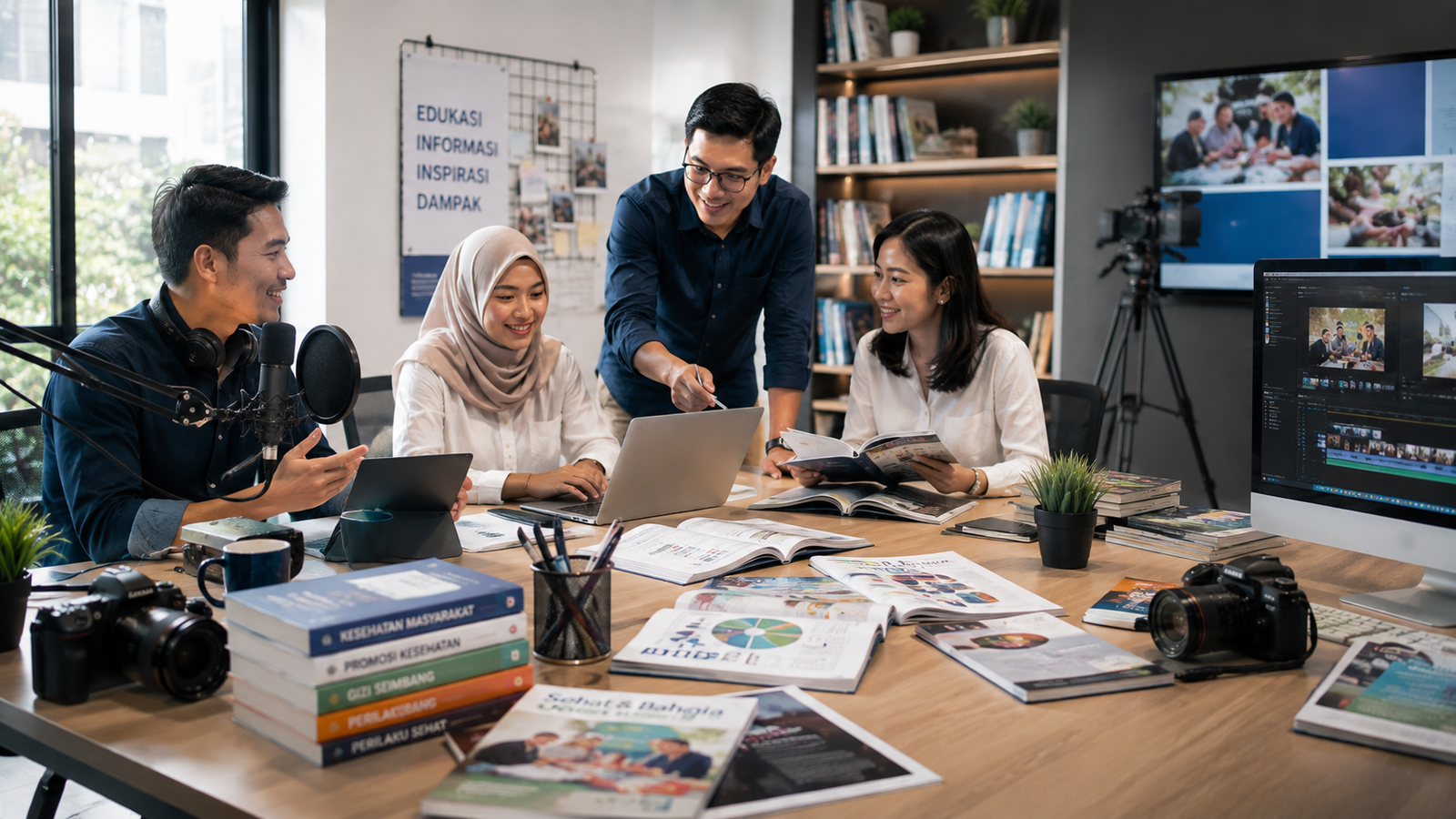 Aktivitas tim kreatif dalam pengembangan media, publikasi, dan edukasi kesehatan